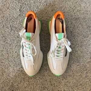 Steve Madden White, Green & Orange Athletic Shoes